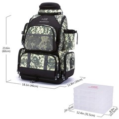 Fishing Tackle Backpack Water Resistant Tactical Bag Soft Tackle Box With Rod Ho