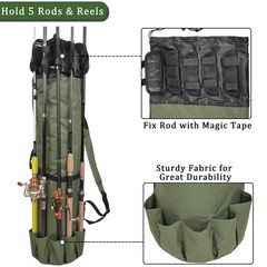 Fishing Rod Case Pole Bag Reel Case Large Capacity Waterproof Carry Bag