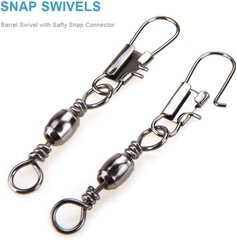 Versatile 200PCS Fishing Barrel Swivels with Quick Connect Snaps – Durable Gear