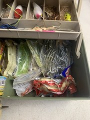 Vtg Plano Model 6300N 3-Tray Tackle Box Loaded Grandpas Tackle Box Over 100 Pcs