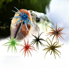 For Sea Urchin Style Fishing Lure 6cm 1.7g for Bass Mandarin Fish For Sea Bream