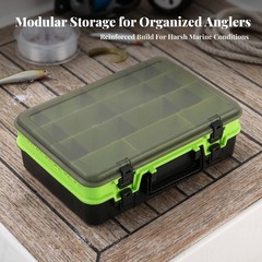 Fishing Tackle Box Portable Double-Layer Storage Box for Anglers, Fishermen