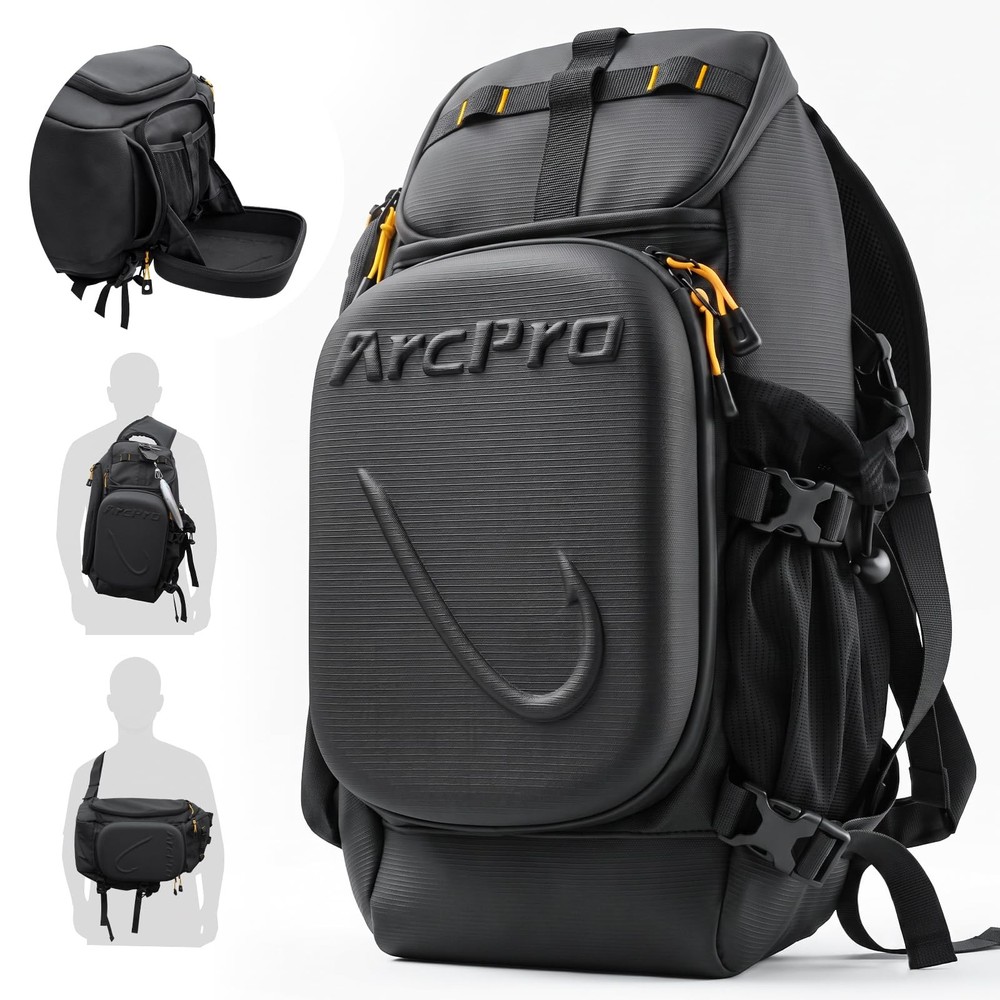 ARCPRO X500 Fishing Sling Pack for 2×3600 Trays Water-Resistant