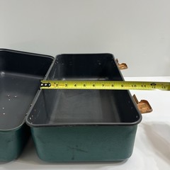 Vtg Umco #MAS Double Latch Storage / Tackle Box No Tray Teal Blue Green Plastic