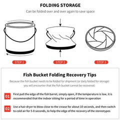 28299 EVA Round Fishing Bucket Blue