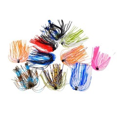 10pcs Silicone Jig Skirts for Bass Fishing Spinnerbait Jigs DIY Modified Lures