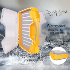Maxcatch Large Size Waterproof Fly Fishing Box Slit/Easy-Grip Foam Double-Side