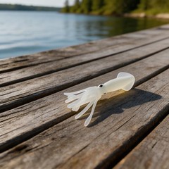 5pcs Soft Silicone Squid Bait Luminous Hollow Tubular Fishing Lure for Sea Fish