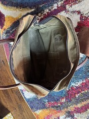Vintage Orvis Green Canvas Leather Battenkill Overnight Satchel Bag
