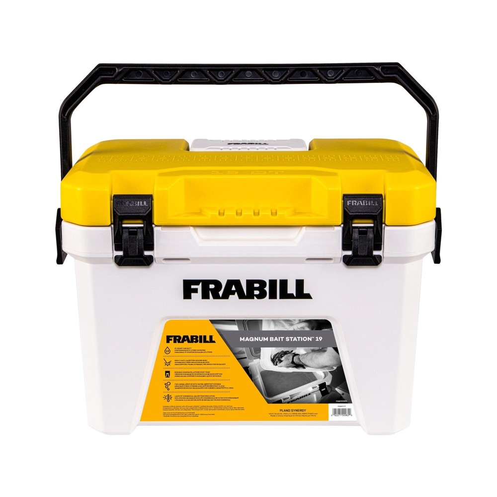 Frabill 19 Quart Magnum Bait Station with Dual Speed Aerator for Fishing