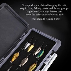 Super Slim Translucent Fly Fishing Lures Box for Fly Hook / Sequin Bait Storage