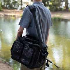 Tackle Bag Storage 36L Large Gray Camo Unisex Fishing Tackle Bag and Box Outdoor