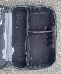 PLANO FLIP SIDER 3258 SATCHEL MOLDED TACKLE BOX 17”X13”X8-BROKEN OUTSIDE ZIPPER