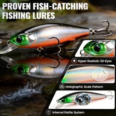 Complete Fishing Gear Set with Lures & Accessories – Ideal for Beginners & Gifts