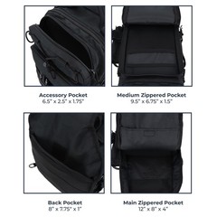 Osage River Deluxe Tackle Sling Fishing Bag Rod Holder, Lightweight 12″ Black