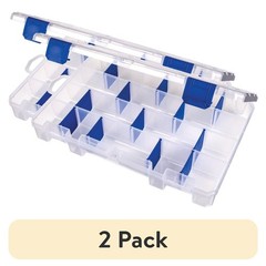 2-Pack 24-Compartment Storage Organizer Box with Anti-Corrosion Dividers