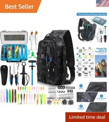 Complete 255-Piece Fishing Backpack Kit: Waterproof, Lightweight & Versatile