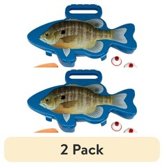 (2 pack Wild Bite Panfish 25 Piece Kit Fishing Tackle Box 10.75 inch Plastic Non