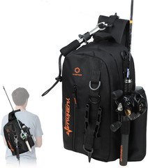 Small Fishing Bag with Rod Strap, Portable & Lightweight, Fish Small Tackle Bag