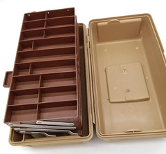 Vintage Flambeau 1423 Adventurer Ultralite Tan 3 Tray Tackle Box