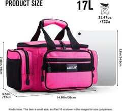 Stylish 600D Water-Resistant Fishing Tackle Bag – Fits 3 Boxes & Multi-Pockets