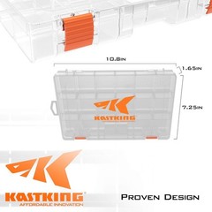 Heavy-Duty Fishing Tackle Storage Box – 4 Count with 18 Adjustable Compartments