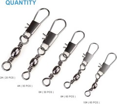 Versatile 200PCS Fishing Barrel Swivels with Quick Connect Snaps – Durable Gear