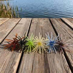6 Pack Floating Sea For Urchin Lure TPE Soft Bait for Freshwater Saltwater