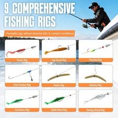 187/343pcs Fishing Gift for Men, Tackle Box with Accessories