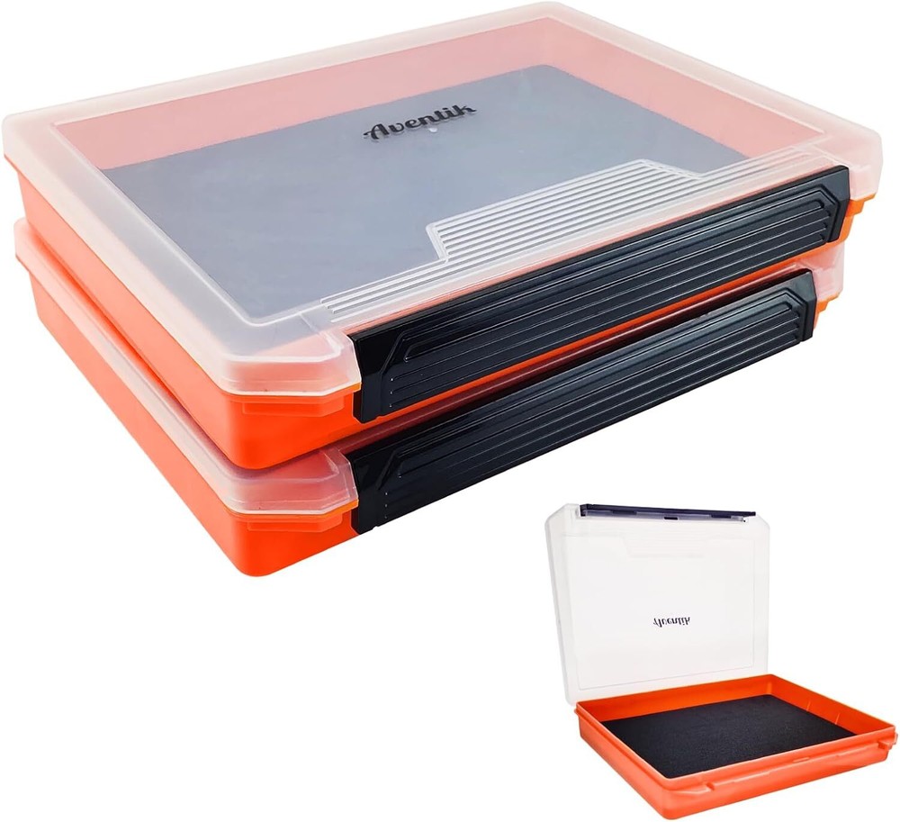 Aventik Fish Tackle Box Slit Foam Case Jig Box Head Hook Spinner Spoon Storage