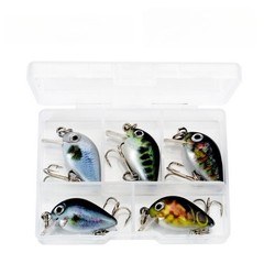 1.8g 3cm Crankbait Fishing Lures 5PCS per Box for Shallow Diving Action