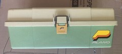 Vintage Plano Tackle Box 5410 Green and Tan Made In The USA Vintage Pre Owned