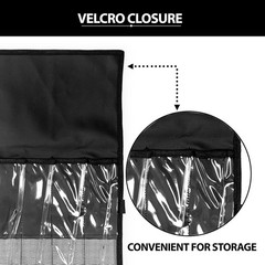 Sanhu 34″ x 12″ Lure Storage Bag, 2 Pcs Black 7-Pocket Foldable, Saltwater