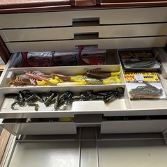Vintage Plano 777 Tackle Box 6 Drawer Storage Organizer Tan Brown With Baits