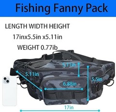 Waterproof Fishing Tackle Bag Waist Shoulder Pack Box Reel Lure Gear Storage Bag