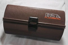 VINTAGE FLAMBEAU 14030 FISHING TACKLE/TOOL BOX BROWN VINTAGE USA 🇺🇸
