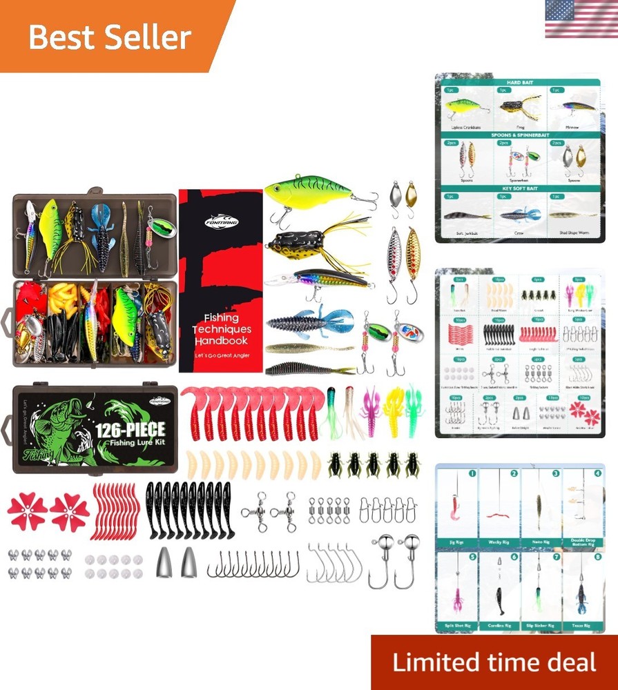 Fishing Lures – Tackle Box with Tackle Included, Fishing Kit with VIBs, Frogs…