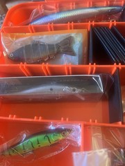 Double Layer Fishing Tackle Box Adjustable Dividers, Handle + 23 Various Lures