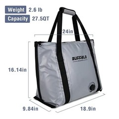 Insulated Fish Cooler Bag Flat Bottom,26L Waterproof Fish Kill Bag,Small Fish…