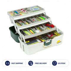 Plano Molding Co 620304 3 Tray Green & White Tackle Box