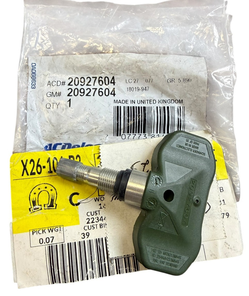 ACDelco 20927604 GM TPMS Tire Pressure Monitoring Sensor 315MHz OEM 20927604
