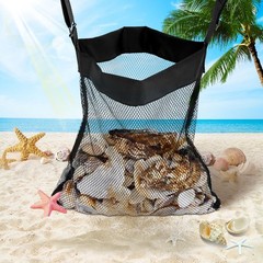 2 Pcs Extra Large 14 x 16inch Clam Mesh Chum Beach Bags for Seashells Clams T…
