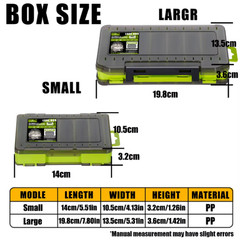 SAMOLLA Double Sided Fishing Tackle Box Organizer for Lures Hooks Baits