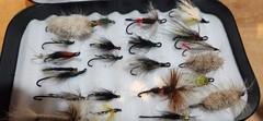 Richard Wheatley Silmalloy Aluminum Fly Box Full Of Flyrod Lures 6″ x 3.5″ x 1″