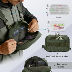 Outdoor Chest Bag for Men, Water-Resistant Fishing Chest Pack, Tactical Vest …