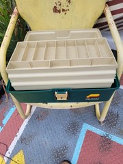Vintage Plano #6800 Series Green Fishing Tackle Box 3 -Tier (Empty)/0726-ys2