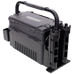 Dual-layer Fishing Tackle Box Large Storage Fishing Box W/ Rod Holde, Cup Holder