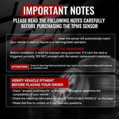 TPMS Sensor Toyota, 315MHz Tire Pressure Monitoring System Sensor fit for Toy…