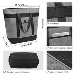 40in Insulated Fish Cooler Bag Waterproof Fishing Tote | Water-resistant