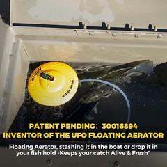Floating Rechargeable Bait Bucket Aerator IPX7 Waterproof Ufo-Style Portable